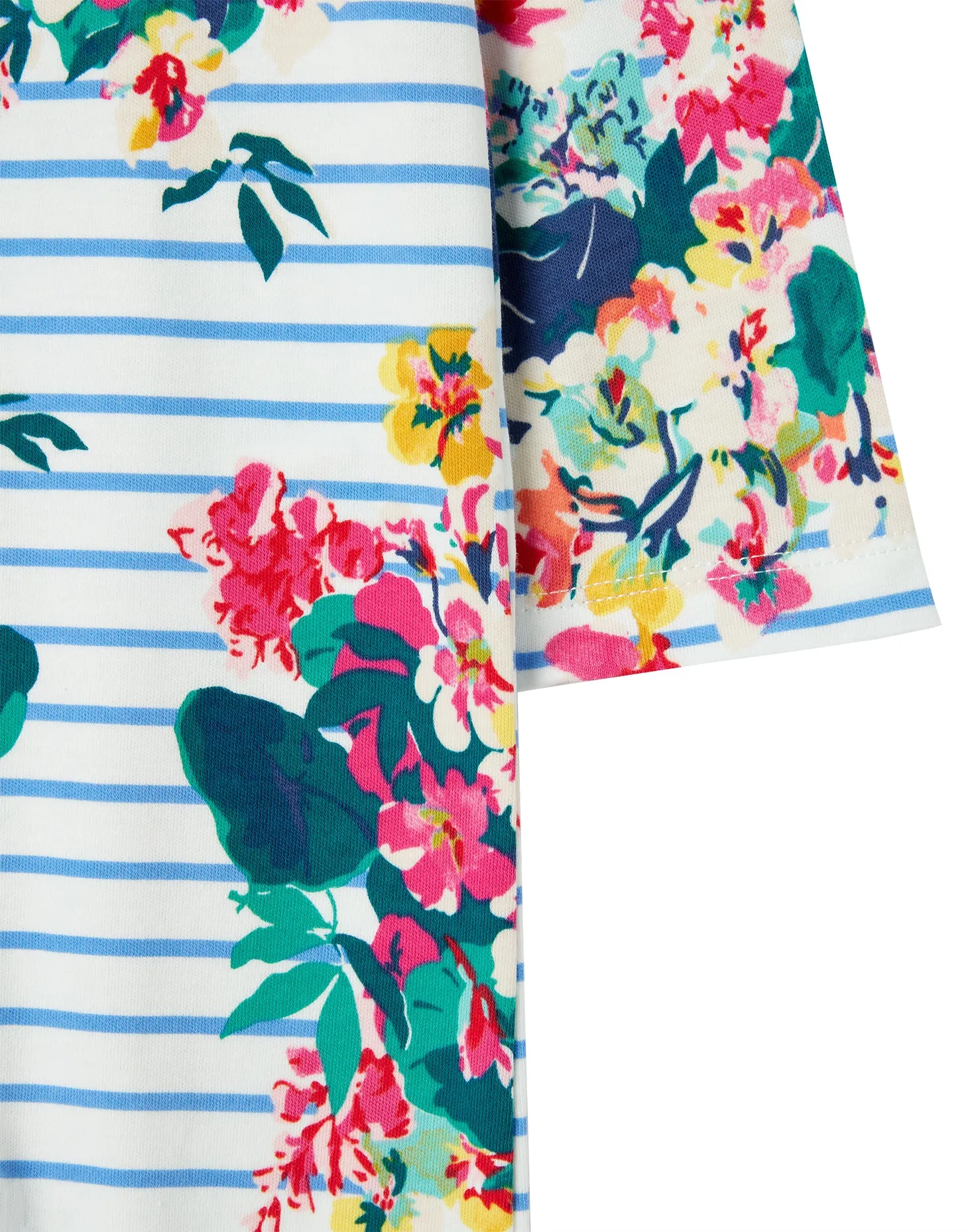 Joules Razamataz Organically Grown Cotton Printed Babygrow - Floral Stripe